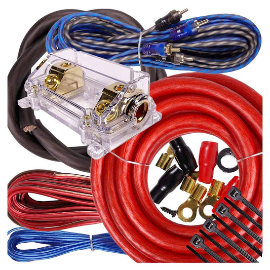 5000w 0 Gauge Car Amplifier Installation Wiring Kit Amp Pk1 0 Ga Red