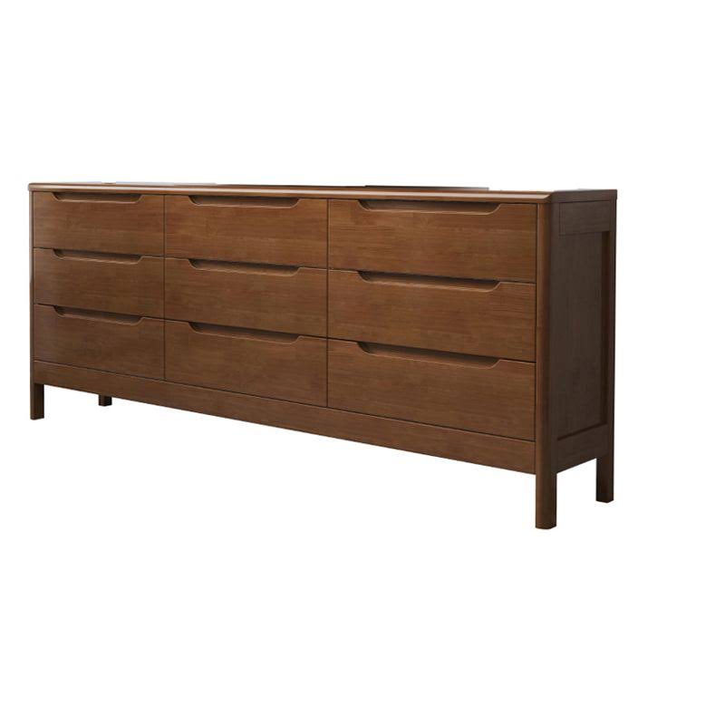 16 D Bedroom Wooden Storage Chest Dresser Modern Storage Chest In 3 Colors - Walnut 59l X 16w X 30h