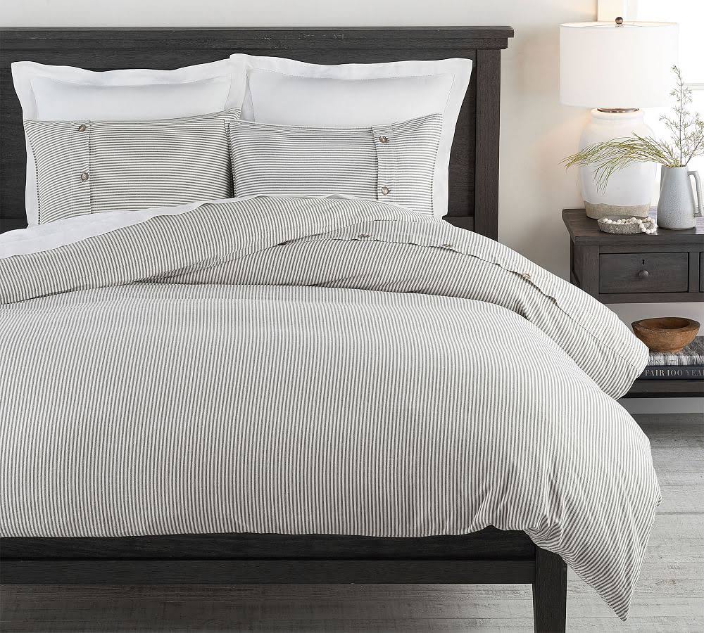 Wheaton Striped Linen/Cotton Duvet Cover