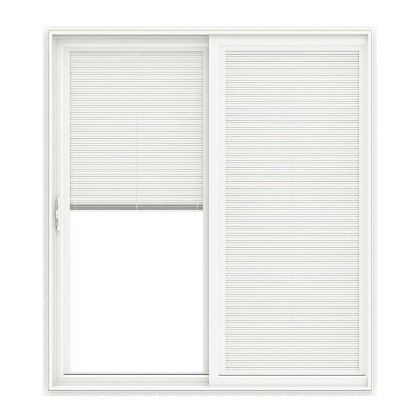 150 Series West 72-In X 80-In Low-E Blinds Between The Glass Vinyl Sliding Sliding Double Patio Door