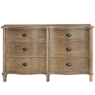 Watson 6 Drawer 64 W Solid Wood Double Dresser