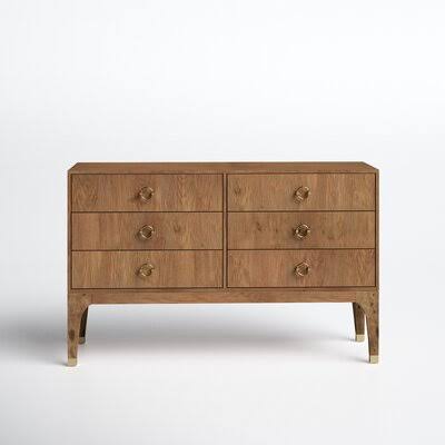 6 Drawer 56 W Dresser Color: Rustic Oak