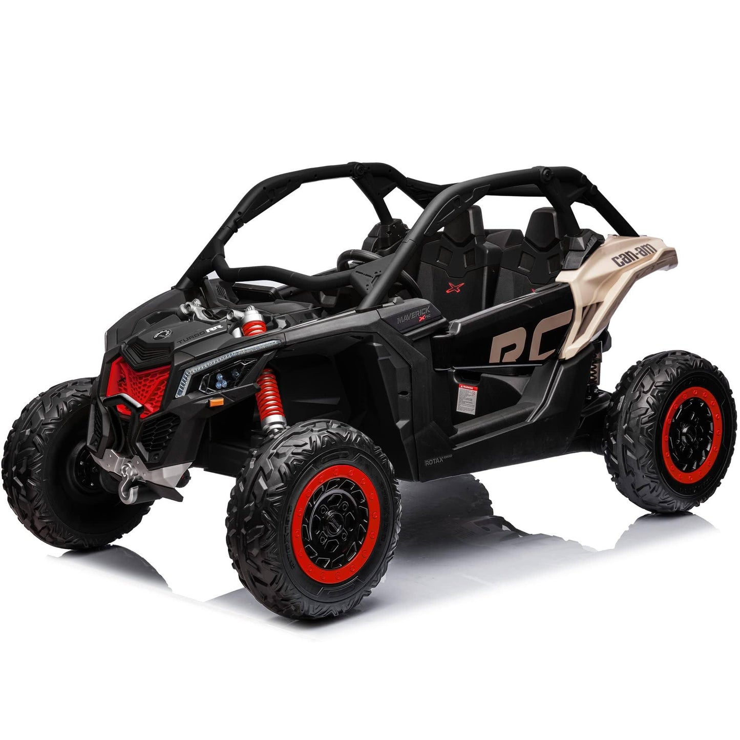 24v 2-Seater 4wd Off-Road Buggy Licensed Can-Am Maverick Ride On Toy Car With Remote Control Sxs Utv Kids Electric Vehicle, Eva Tires Wheels, Music