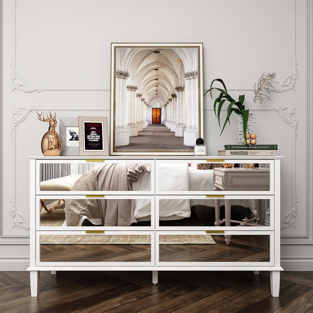 6 Drawer 55.1 W Double Dresser Willa Arlo Interiors