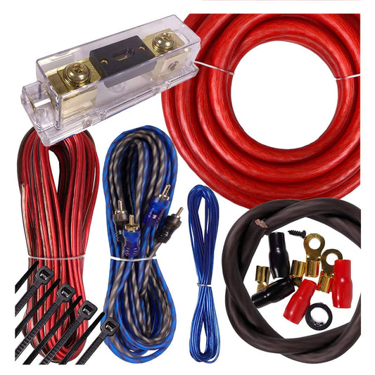 4000w Gravity 0 Gauge Amplifier Installation Wiring Kit Amp Pk2 0 Ga Red - For Installer And Diy Hobbyist - Perfect For Car/Truck