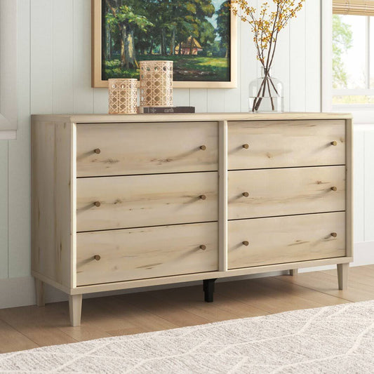 Willow Place 6 Drawer 59.05 W Double Dresser Sand & Stable