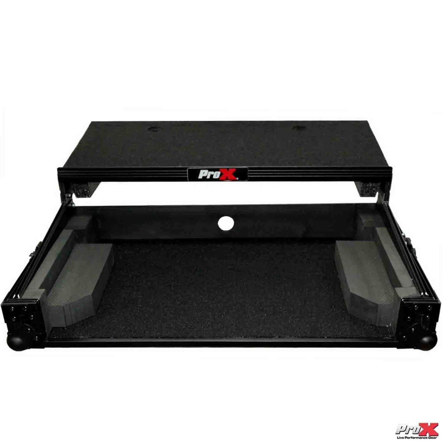 X-Mxtpro3ltbl Black Travel Flight Case For Mixtrack Pro 3 W/ Laptop Shelf