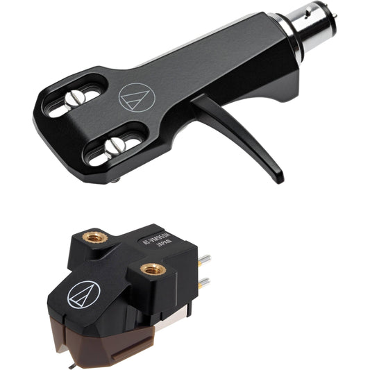 Technica At-Vm95sh/H Headshell/Dual Moving Magnet Cartridge Combo Kit (Black/Brown)