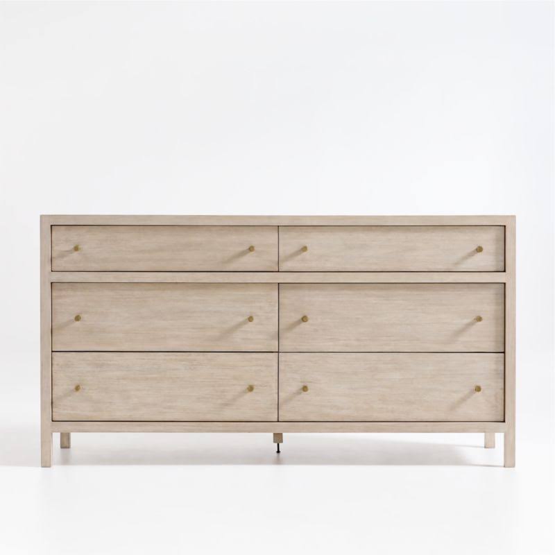 Weathered Natural Wood 6-Drawer Dresser | Crate & Barrel