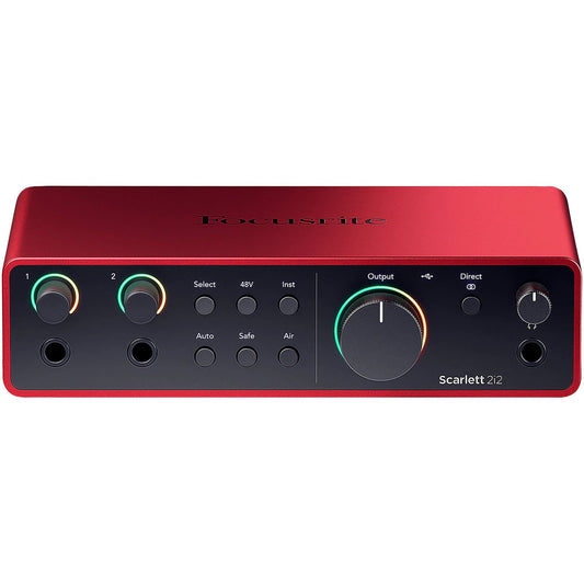 2i2 4th Gen Usb Interface With Software Suite, Bundle With Taph100 Headphones And 25 Xlr Microphone Cable