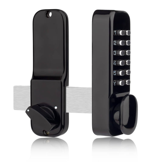 Steel 100% Mechanical Door Locks With Keypad Door Knob, Waterproof Keyless Entry Door Keypads Deadbolt Lock With Handle, Digital Outdoor